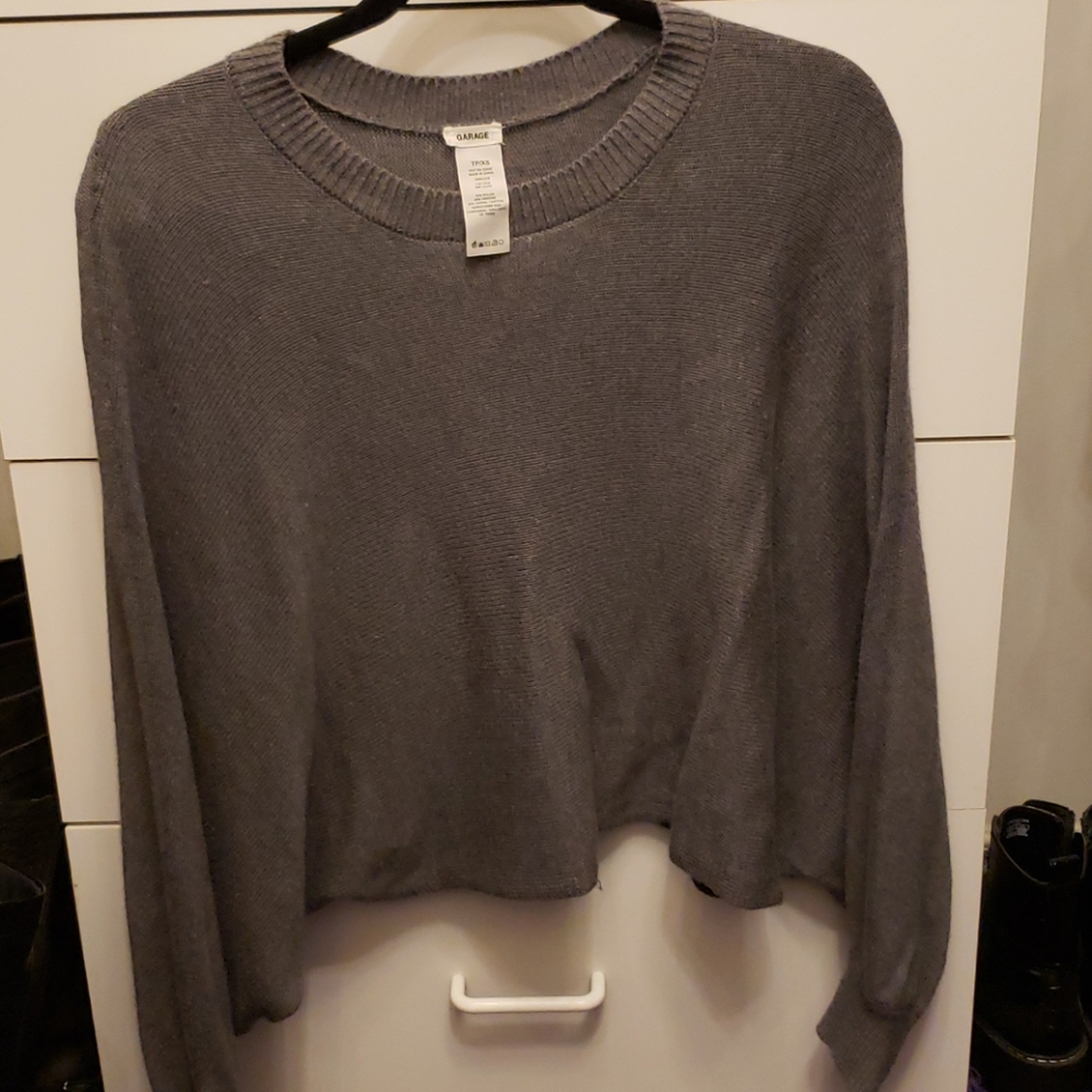 Garage grey poncho sweater